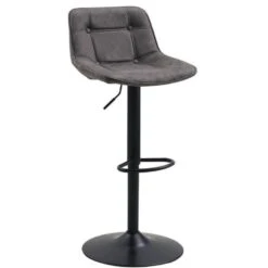 Set Van 2 Draaibare Barkrukken Industrieel Keston Antraciet Zithoogte 59 Cm