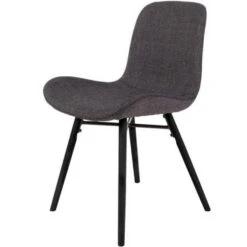 Puur Hörte Eetkamerstoel Stof - Kunststof - Grijs -Leen Bakker Winkel 1000074392 0101