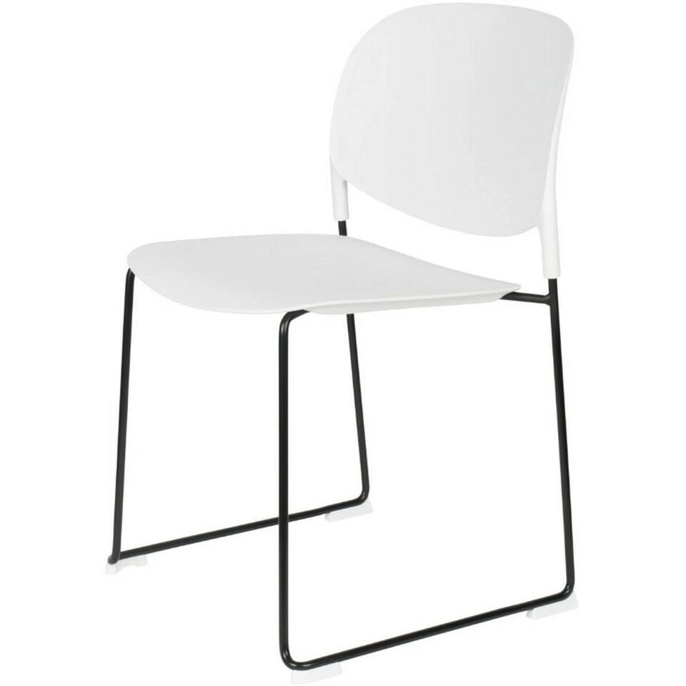 Puur Stord Eetkamerstoel Wit - Kunststof - Multikleur 4 Puur Stord Eetkamerstoel Wit - Kunststof - Multikleur - Afbeelding 2