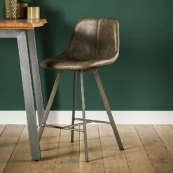 Barstoel Jill Kuip - Lederlook - Multikleur -Leen Bakker Winkel 1000076857 0102