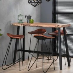 Sussex Barkruk Vintage - Leder - Bruin -Leen Bakker Winkel 1000076858 0102