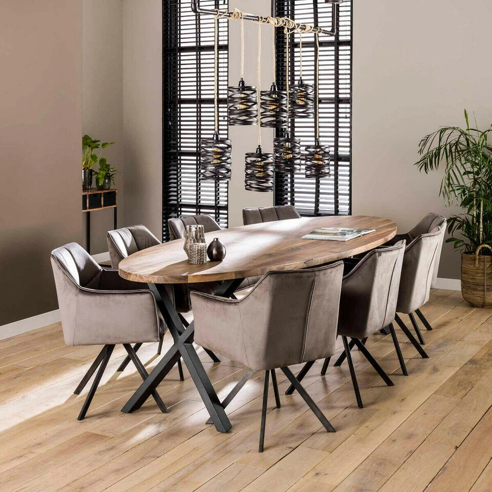 Ramon Eetkamerstoel Velvet - Stof - Grijs 5 Ramon Eetkamerstoel Velvet - Stof - Grijs - Afbeelding 3