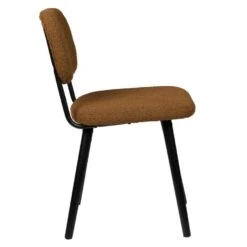 Puur Vinnes Eetkamerstoel Bouclé - Stof - Bruin -Leen Bakker Winkel 1000078979 0103