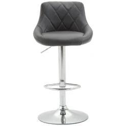 CLP Barkruk Lazio Chroom Frame Kunstleer Grijs 8 CLP Barkruk Lazio Chroom Frame Kunstleer Grijs -Leen Bakker Winkel 1000081074 0102