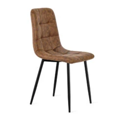 2x Eetkamerstoel Yerevan - Microleder - Cognac 9 2x Eetkamerstoel Yerevan - Microleder - Cognac -Leen Bakker Winkel 1000081102 0104