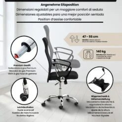 Clp Bureaustoel Washington Kunstleder Zwart -Leen Bakker Winkel 1000081544 0101