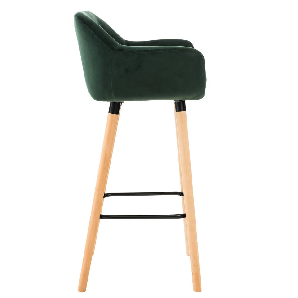 CLP Barkruk Grant Fluweel Groen 6 CLP Barkruk Grant Fluweel Groen - Afbeelding 4