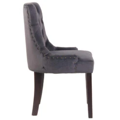 CLP Eetkamerstoel Aberdeen Donker Bruin Frame Fluweel Grijs 8 CLP Eetkamerstoel Aberdeen Donker Bruin Frame Fluweel Grijs -Leen Bakker Winkel 1000082927 0102