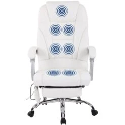 Clp Bureaustoel Pacific Leder Met Massagefunctie Wit -Leen Bakker Winkel 1000083219 0101