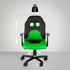 Clp Bureaustoel Fun Kunstleder Groen -Leen Bakker Winkel 1000084057 0102