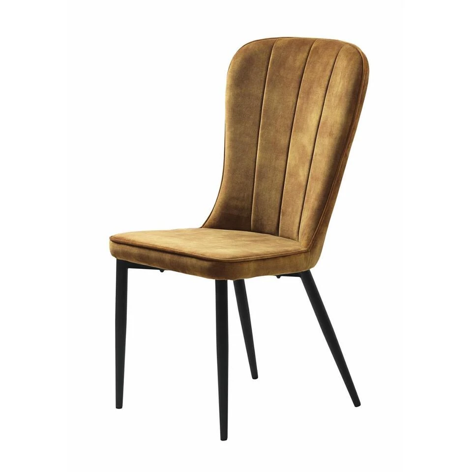 Giga Meubel Eetkamerstoel Velvet - Amber - Zithoogte 49,5cm - Stoel Hudson 3 Giga Meubel Eetkamerstoel Velvet - Amber - Zithoogte 49,5cm - Stoel Hudson