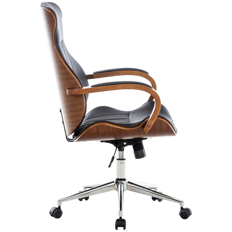 Clp Bureaustoel Melilla Kunstleder Walnoot Bruin 5 Clp Bureaustoel Melilla Kunstleder Walnoot Bruin - Afbeelding 3