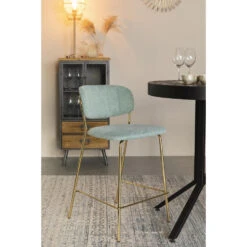 Rein Living Jolien Barkruk - Goud/Lichtgroen - Set Van 2 -Leen Bakker Winkel 1000087439 0101