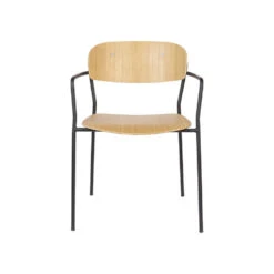 Rein Living Jolien Armstoel - Zwart/Hout - Set Van 2 9 Rein Living Jolien Armstoel - Zwart/Hout - Set Van 2 -Leen Bakker Winkel 1000087448 0103