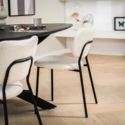 Eetkamerstoel Philou Teddy Stof Crème - Stof - Crème 8 Eetkamerstoel Philou Teddy Stof Crème - Stof - Crème -Leen Bakker Winkel 1000087464 0102