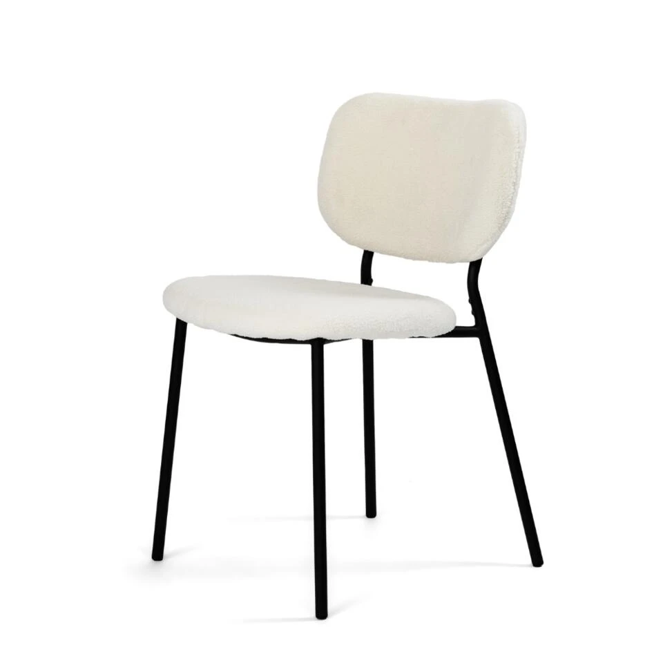 Eetkamerstoel Philou Teddy Stof Crème - Stof - Crème 3 Eetkamerstoel Philou Teddy Stof Crème - Stof - Crème