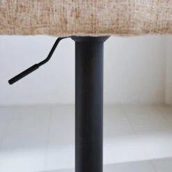 Barkruk Novan Chenille Beige - Zithoogte 68 Cm - Stof - Wit -Leen Bakker Winkel 1000089170 0103