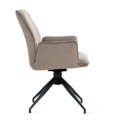 Eetkamerstoel Jill Velvet Taupe -Leen Bakker Winkel 1000090520 0104