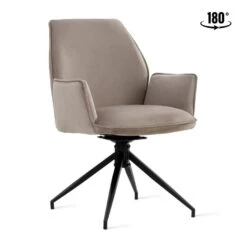 Eetkamerstoel Jill Velvet Taupe