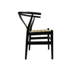 HSM Collection Eetkamerstoel Delilah Naturel/Zwart Mahoenie/Bananenblad -Leen Bakker Winkel 1000091430 0103