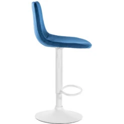 CLP Barkruk Divo Fluweel Wit Frame Blauw 9 CLP Barkruk Divo Fluweel Wit Frame Blauw -Leen Bakker Winkel 1000091796 0103