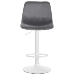 CLP Barkruk Divo Fluweel Wit Frame Grijs -Leen Bakker Winkel 1000091798 0102