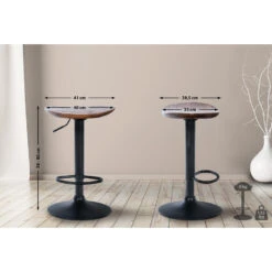 CLP Set Van 2 Barkrukken Skelde Walnoot -Leen Bakker Winkel 1000092187 0101