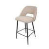 Giga Meubel Barstoel Taupe - Stof - 50x55x91cm - Barstoel Nissa -Leen Bakker Winkel 1000093708