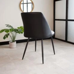 Eetkamerstoel Cody Grijs - Kunstleder - Grijs -Leen Bakker Winkel 1000093721 0102