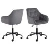 Sohome Bureaustoel Otto - Velvet - Dark Grey 2 Sohome Bureaustoel Otto - Velvet - Dark Grey -Leen Bakker Winkel 1000094480