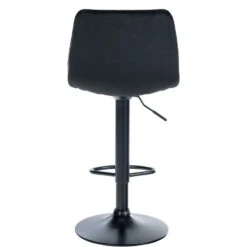 CLP Barkruk Lex Zwart Frame Fluweel Zwart -Leen Bakker Winkel 1000095254 0103