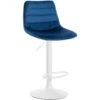 CLP Barkruk Lex Wit Frame Fluweel Blauw 2 CLP Barkruk Lex Wit Frame Fluweel Blauw -Leen Bakker Winkel 1000095260
