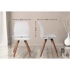 CLP Set Van 2 Eetkamerstoelen Luna Kunststof Wit 7 CLP Set Van 2 Eetkamerstoelen Luna Kunststof Wit -Leen Bakker Winkel 1000095291 0101