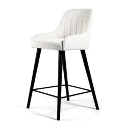 Zalko Barkruk Bouclé - Stof - Bruin