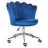 Beliani Bureaustoel MONTICELLO - Blauw Fluweel -Leen Bakker Winkel 1000096214