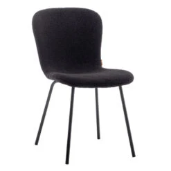 Furnihaus Eetkamerstoel Luca Teddy Zwart -Leen Bakker Winkel 1000096645 0101