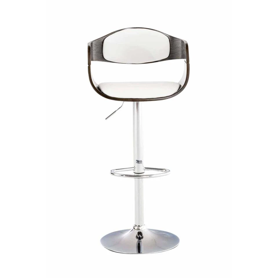 CLP Barkruk Kingston Kunstleder Grijs Wit 4 CLP Barkruk Kingston Kunstleder Grijs Wit - Afbeelding 2