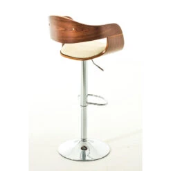 CLP Barkruk Kingston Kunstleder Walnoot Crème -Leen Bakker Winkel 1000096972 0103