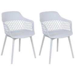 Beliani Eetkamerstoel ALMIRA - Grijs Polypropyleen