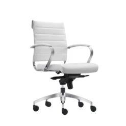 Bureaustoel Cádiz Wit - 100% Leder