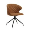Draaibare Eetkamerstoel Eloi Cognac - Stof - Bruin -Leen Bakker Winkel 1000098772