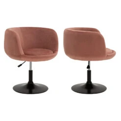 Happy Garden Stoelen NOLAN - Roze - Velvet -Leen Bakker Winkel 1000099380 0102