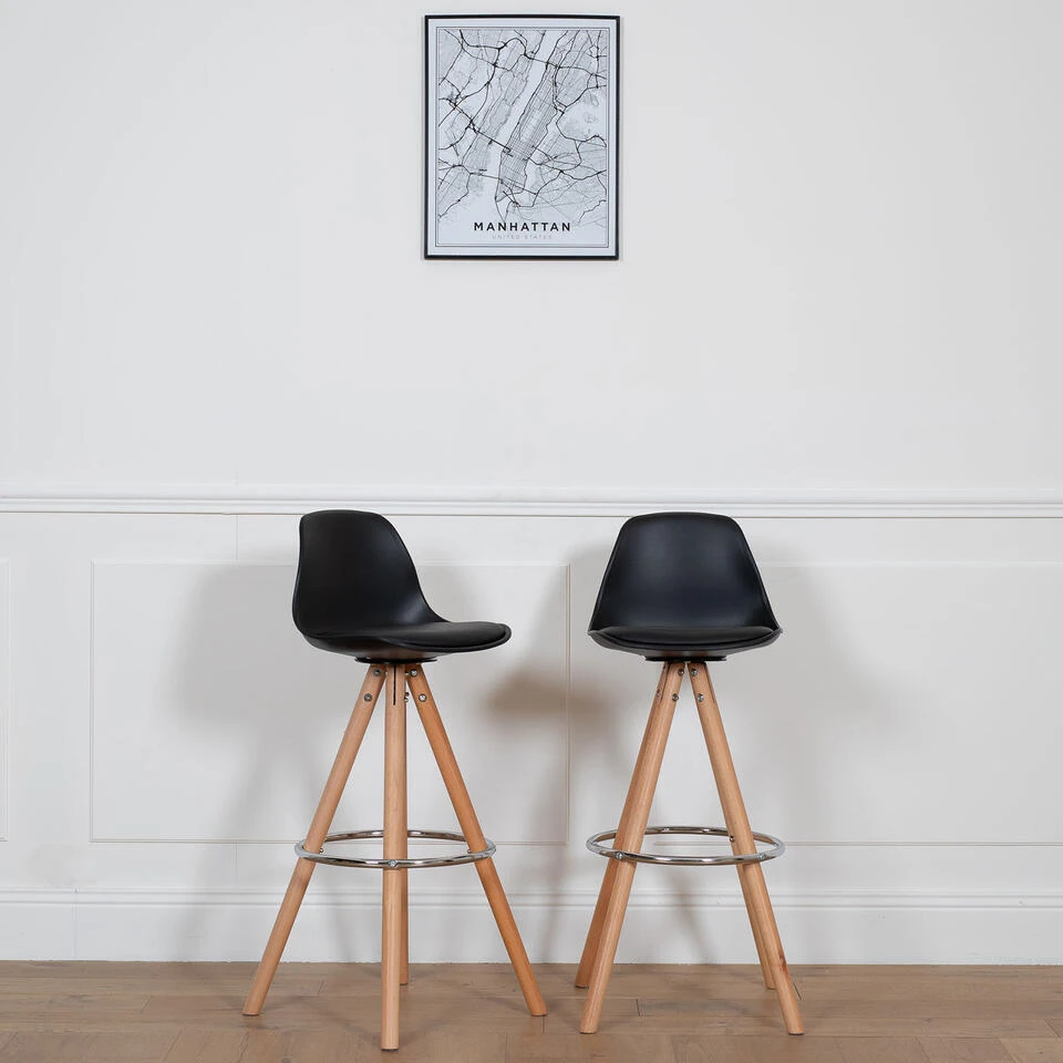 Happy Garden Stoelen TOBIAS - Zwart - Plastic 4 Happy Garden Stoelen TOBIAS - Zwart - Plastic - Afbeelding 2