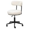 Bureaustoel Met Witte Lussen Met Metalen Basis