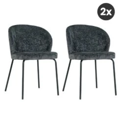 2x Eetkamerstoel Lio - Antraciet