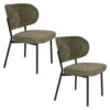 Housecraft Sanne Eetkamerstoelen Groen Grijs - Set Van 2 -Leen Bakker Winkel 1000131859
