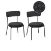ALLISON - Eetkamerstoel Set Van 2 - Zwart - Bouclé 2 ALLISON - Eetkamerstoel Set Van 2 - Zwart - Bouclé -Leen Bakker Winkel 1000144178