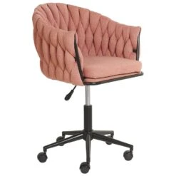 LUCIA - Bureaustoel - Roze - Polyester