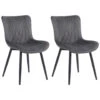 CLP Set Van 2 Eetkamerstoel Brady Zwart Frame - Fluweel - Donkergrijs 2 CLP Set Van 2 Eetkamerstoel Brady Zwart Frame - Fluweel - Donkergrijs -Leen Bakker Winkel 1000146420