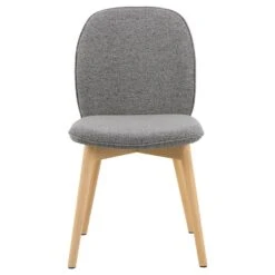 Eetkamerstoel Grijs - Zithoogte 50cm - Sterridge Monza - Set Van 2